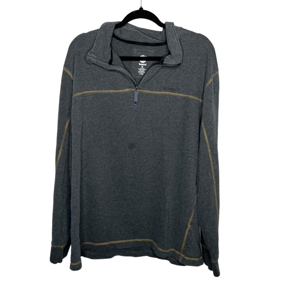 TIMBERLAND / gray 1/4 zip pullover sweatshirt / XL